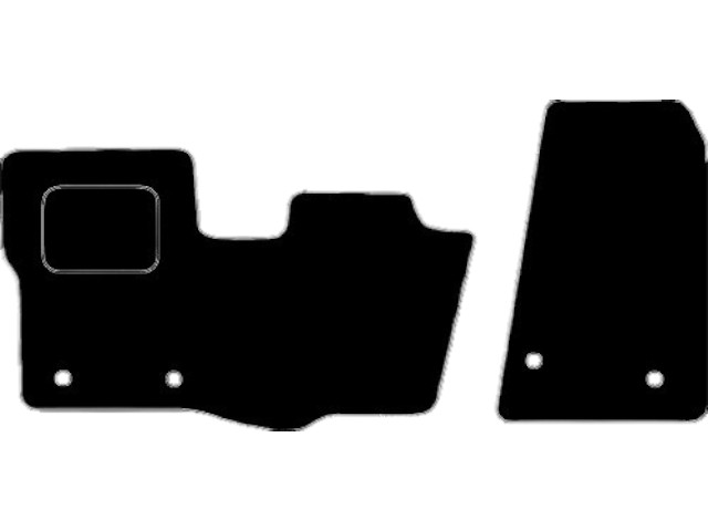 MATTENSET VELOURS (DONKERGRIJS) FORD TRANSIT CUSTOM schakel-stoelversie 2015