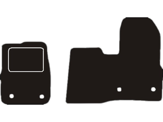MATTENSET VELOURS (DONKERGRIJS) FORD TRANSIT CUSTOM BANK 2016-