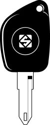 SILCA TRANSPONDERSLEUTEL Z/CHIP MET DOP