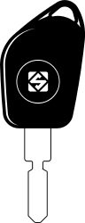 SILCA TRANSPONDERSLEUTEL Z/CHIP MET DOP