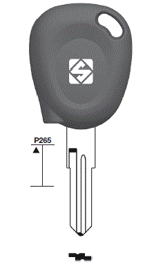 SILCA TE AUTOSLEUTEL ZONDER CHIP MET DOP