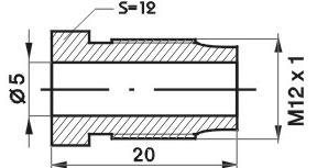REMNIPPEL M12X1X20MM SW12 ø5MM 96022 2