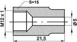 REMNIPPEL M12X1X21,5MM SW16 ø5MM 2