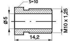 REMNIPPEL M10X1,25X14,2MM SW10 ø5MM 3