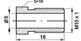 REMNIPPEL M10X1X18MM SW10 ø5MM 2