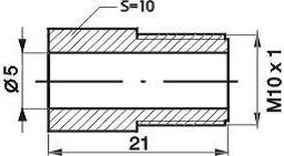 REMNIPPEL M10X1X21MM SW10 ø5MM 2