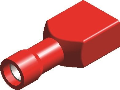 PVC KABELSCHOEN 1541 VROUW VOLLEDIG GEISOLEERD ROOD 6,3X0,8 SQ