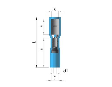 THERMOSEAL NYLON BULLET BLAUW FEMALE 4,0 2