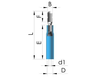 THERMOSEAL NYLON BULLET BLAUW MALE 4,0 2
