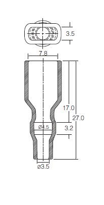 PVC COVER VOOR KABELSCHOENEN TRANSPARANT 6,3MM 2