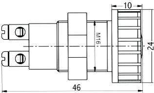 CONTROLE LICHT ROOD MET VERVANGBARE LAMP 12V BA9S 2W 2