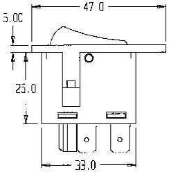 WIPSCHAKELAAR HEAVY DUTY ON/OFF 3-POLE MET SYMBOLEN EN GEKLEURDE LENZEN 20A 12V, 12V LAMP 2