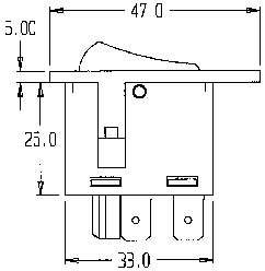WIPSCHAKELAAR HEAVY DUTY ON/OFF 3-POLE MET SYMBOLEN EN GEKLEURDE LENZEN 20A 12V, 12V LAMP 5