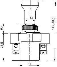 DRUK EN TREK SCHAKELAAR KORT, SCHROEF CONTACTEN 12V 16A, 24V 8A 2