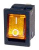 MINI TUIMELSCHAKELAAR ON/OFF VERLICHT AMBER/ORANJE 12V 16A