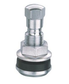 TUBELESS VENTIEL VERNIKKELD MOTOR (LENGTE=37MM) VENTIELGAT 11,3MM