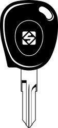 SILCA TRANSPONDERSLEUTEL Z/CHIP MET DOP