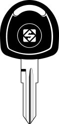 SILCA TRANSPONDERSLEUTEL Z/CHIP MET DOP