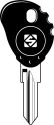 SILCA TRANSPONDERSLEUTEL Z/CHIP MET DOP