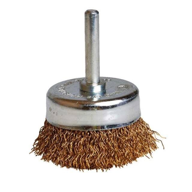 ABRACS OP SPINDEL GEMONTEERDE 50 MM KOP DRAADBORSTEL