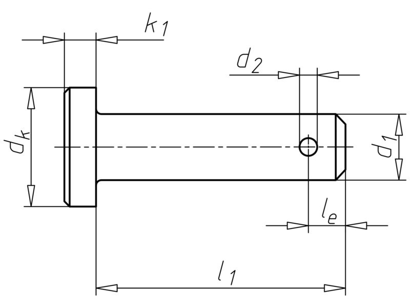 GAFFELPEN M/KOP ELECTROLITISCH VERZINKT DIN1434 Ø5(1,6)X15