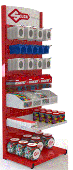 ACCESSOIRES DISPLAY 50 HAKEN 62X180,5X45