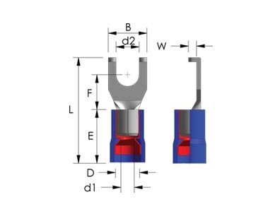 PVC KABELSCHOEN 553 VORK + LIP BLAUW M5 (5,3) 2