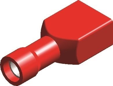 PVC KABELSCHOEN VROUW VOLLEDIG GEISOLEERD ROOD 6,3X0,8 ROND