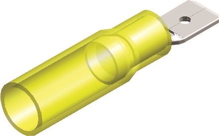 THERMOSEAL NYLON MALE GEEL 6,3X0,8