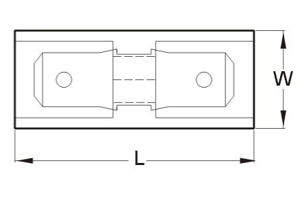 VERBINDINGSTRIP 1>1 6,3MM 2