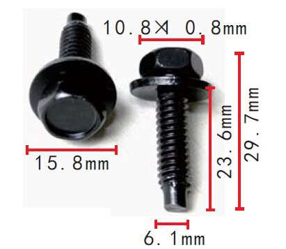 CLIP FIAT OE: 6025329 M6X25 (R=16) HEX8