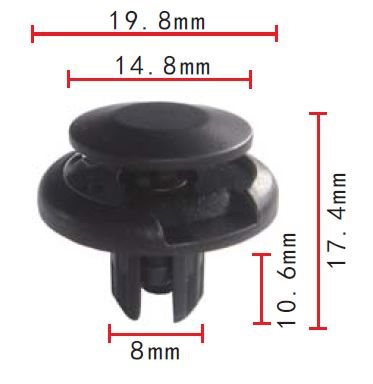 CLIP HONDA OE: 91512SX0003, MR220501, MU000319 3