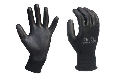 PU HANDSCHOEN ZWART SMALL MT6 (1 PAAR)