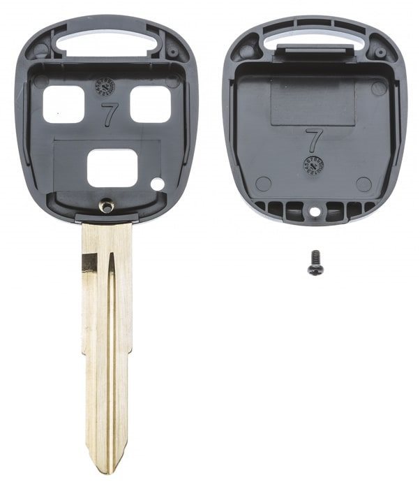 AUTOSLEUTEL TOYOTA -LEGE BEHUIZING- EXCLUSIEF 3 BUTTONS