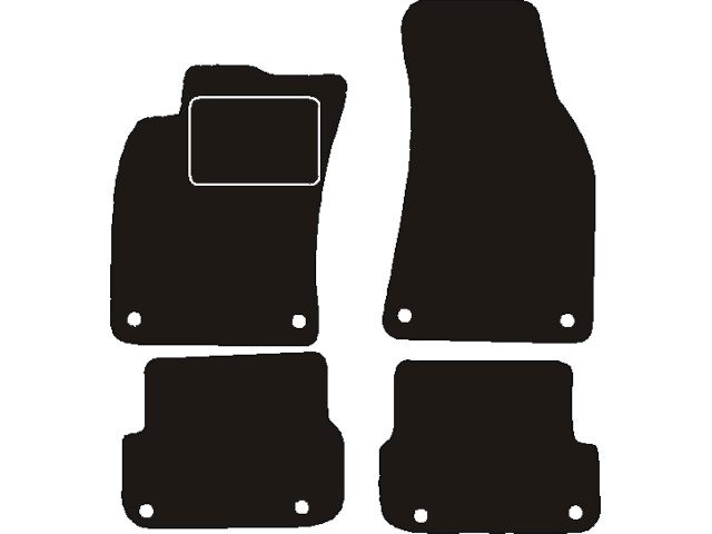 MATTENSET NAALDVILT (ZWART) AUDI A6  2007 - 2011