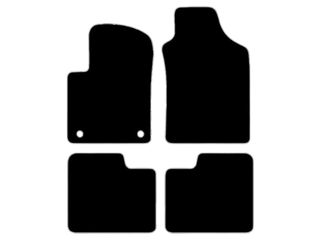 MATTENSET NAALDVILT (ZWART) FIAT 500 07-12