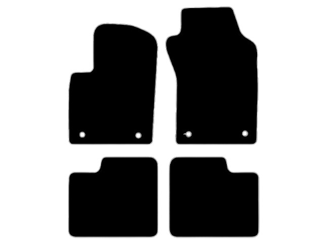 MATTENSET NAALDVILT (ZWART) FIAT 500 (CABRIO) 13-15