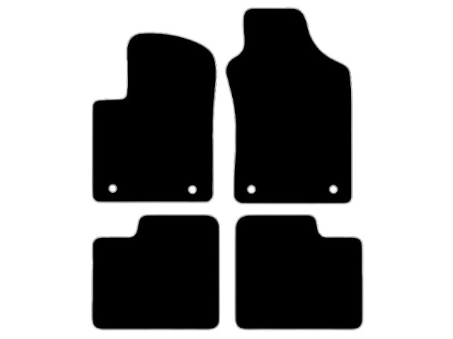 MATTENSET NAALDVILT (ZWART) FIAT 500 (CABRIO) 15-