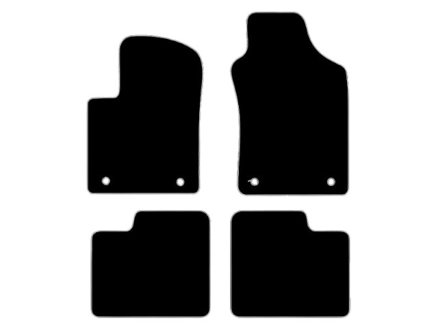 MATTENSET NAALDVILT (ZWART) FIAT 500 (CABRIO) 15-