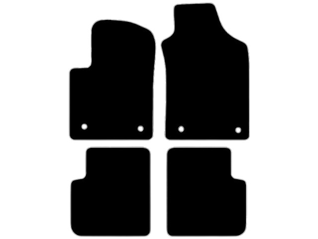 MATTENSET NAALDVILT (ZWART) FIAT 500 07-12 DUOLOGIC