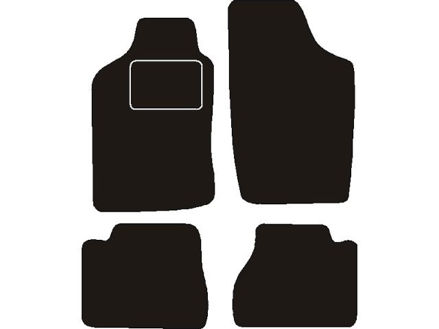 MATTENSET NAALDVILT (ZWART) NISSAN MICRA K10 1982 - 1992