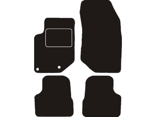 MATTENSET NAALDVILT (ZWART) PEUGEOT 208 19-