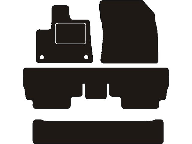 MATTENSET NAALDVILT (ZWART) CITROEN BERLINGO III XL 7 PERS 2018 ->