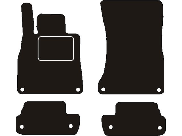 MATTENSET NAALDVILT (ZWART) MERCEDES S500 CABRIO 2016 ->