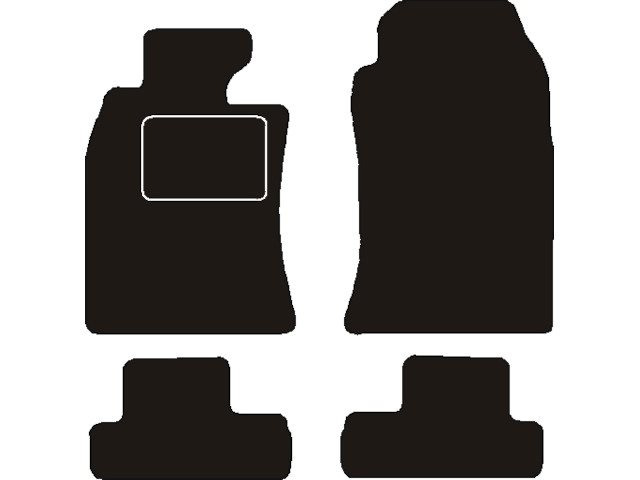 MATTENSET NAALDVILT (ZWART) BMW MINI CABRIO R52 2004-2008