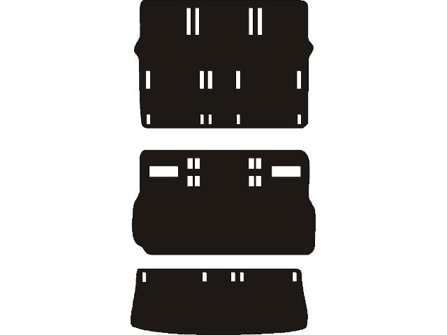 MATTENSET NAALDVILT (ZWART) CITROEN EVASION ACHTER 3 DELIG 1994 - 2002