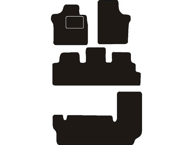 MATTENSET NAALDVILT (ZWART) CHRYSLER VOYAGER KWB COMPLEET  1991 - 1995