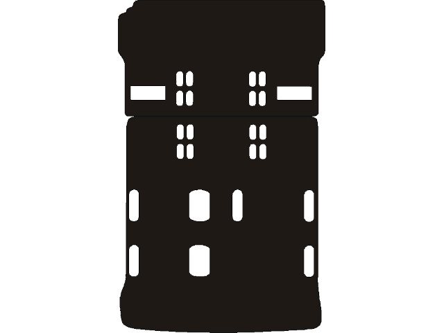MATTENSET NAALDVILT (ZWART) CITROEN EVASION ACHTERMAT  1992 - 2002