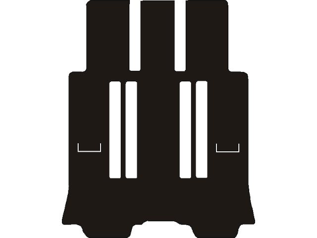 MATTENSET NAALDVILT (ZWART) FIAT ULYSSE II ACHTER 7 STOELEN 2002 - 2011