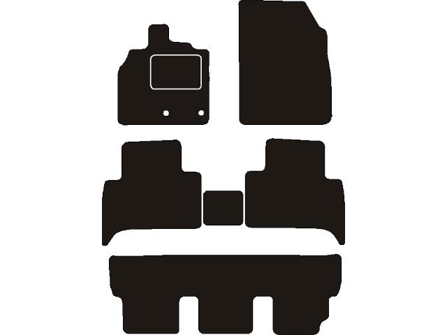 MATTENSET NAALDVILT (ZWART) RENAULT  GRAND SCENIC III 7 PERSOONS 2009-2016